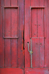 Old Red Door Detail