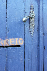 Old Blue Door Detail