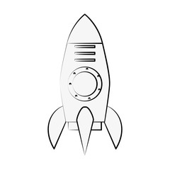 Spaceship rocket symbol icon vector illustration graphic design