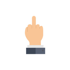 Middle finger up gesture. Offensive abuse gesture. Vector illustration