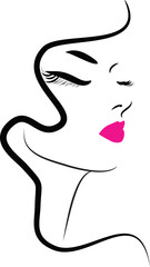 Long eyelashes Fashion model beauty make up icon - 175287492