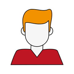 Man faceless cartoon icon vector illustration graphic design
