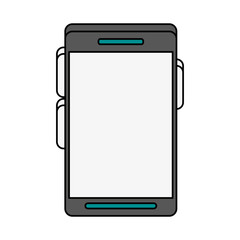 Smartphone mobile technology icon vector illustration graphic design