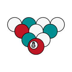 Billiard balls isolated icon vector illustration graphic design