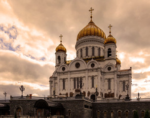 Fototapeta na wymiar Храм Христа Спасителя в Москве - столице России