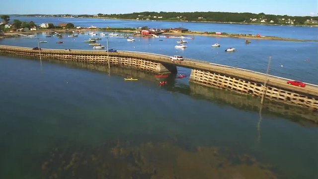 Vintage aerial, Harpswell, Maine on film