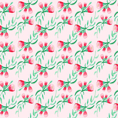 Spring abstract flower watercolor illustration