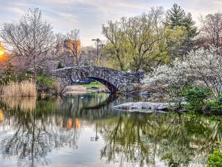 Gapstow Bridge is one of the icons of Central Park, Manhattan in New York City