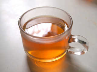 tea and cup close up