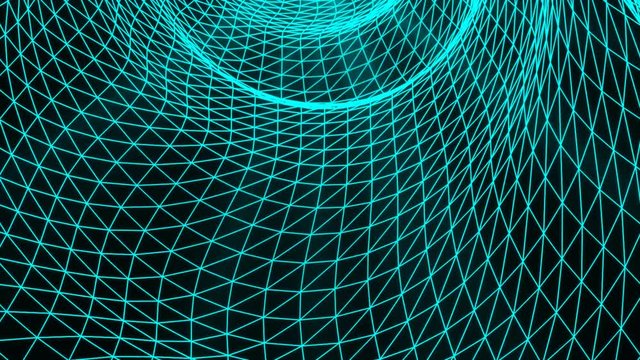 Blue grid wave with alpha channel
