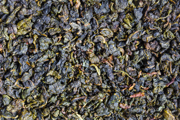 Dried green tea.