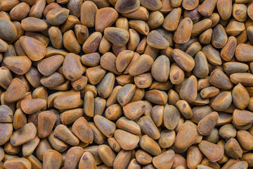Background of pine nuts.
