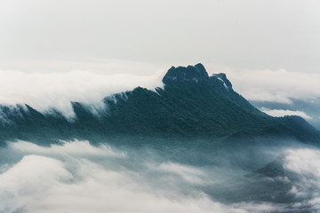 Morning Mist with Mountain ,sea of mis
