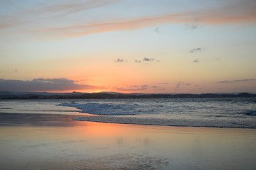 Fototapeta na wymiar Sunset in Coolangatta, Australia