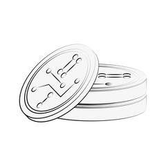 Bitcoins virtual money icon vector illustration graphic design