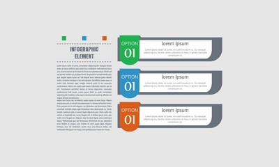 Modern Option Banner Step Business Concept Infographics Element Template for Landing Page, Web Banner, Brochure, Report, Web Design, Workflow Layout, Diagram