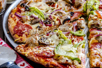 Fresh Thin Crust Supreme Pizza