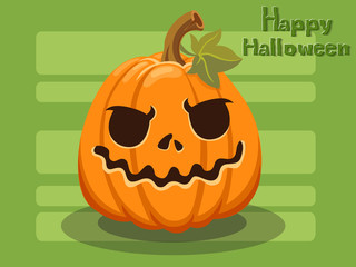 Pumpkin cartoon vector halloween on background