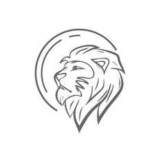 Circle with head lion