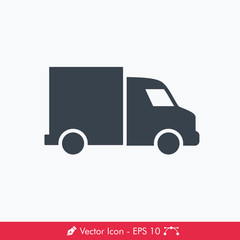 Truck (Box Car) Icon / Vector