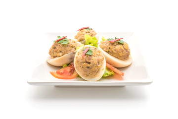 boiled egg with minced pork