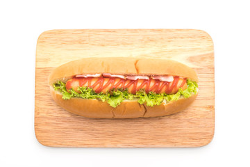 sausage hotdog with ketchup