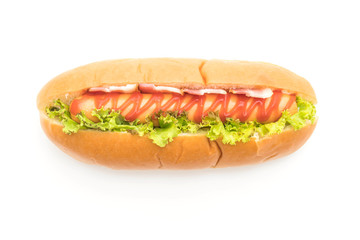 sausage hotdog with ketchup