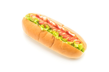 sausage hotdog with ketchup