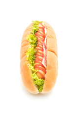 sausage hotdog with ketchup