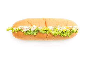 tuna corn salad hotdog