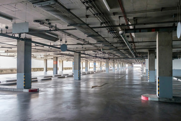 Big car park interior