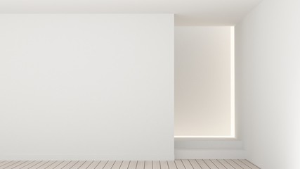3D empty space white room space