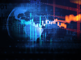 abstract white digital technology background