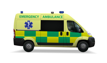 Ambulance. Special medical vehicles. Realistic image. Vector illustrations © Nikolayev