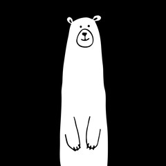 White bear, sketch for your design