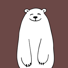 White bear, sketch for your design