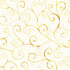Fototapeta na wymiar Luxury abstract gold seamless pattern