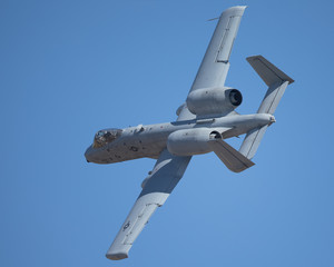 A-10 Thunderbolt II in a  tight and close turn