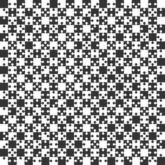 Black Puzzle Pieces JigSaw - Vector - Field Chess