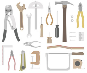 Illustration set of the tool