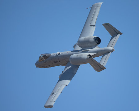 A-10 Thunderbolt II in a  tight and close turn