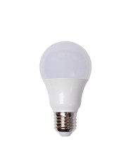 energy saving led bulb E27 closeup isolated on white background