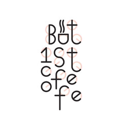 The logo of the shop selling and roasting coffee beans. Vector lettering, font composition.