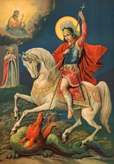Foto op Canvas Icon of the great Martyr St. George the victorious. © ruskpp