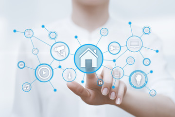 Smart home Automation Control System. Innovation technology internet Network Concept