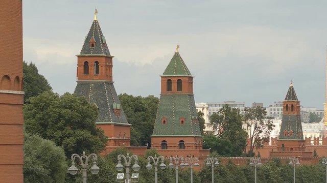 Towers of the Kremlin in the summer - Moscow, Russia