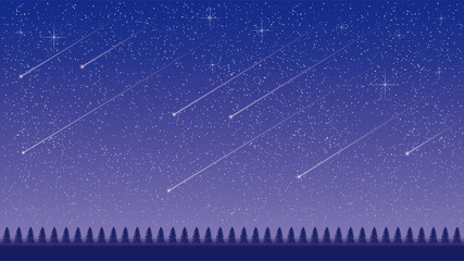 星空と流星