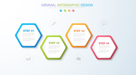 Infographic Elements with business icon on full color background circle process or steps and options workflow diagrams,vector design element eps10 illustration
