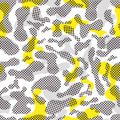 Color seamless pattern modern bold camouflage cover - obrazy, fototapety, plakaty
