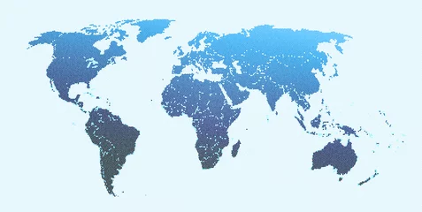 Ingelijste posters World Map © pinate